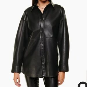 Aritzia Babaton Pelli Shirt Jacket Black S